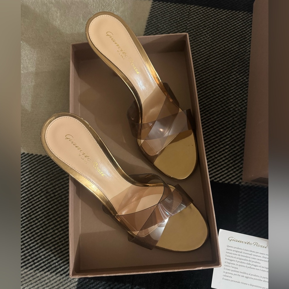 Gianvito Rossi PVC Blush Mules